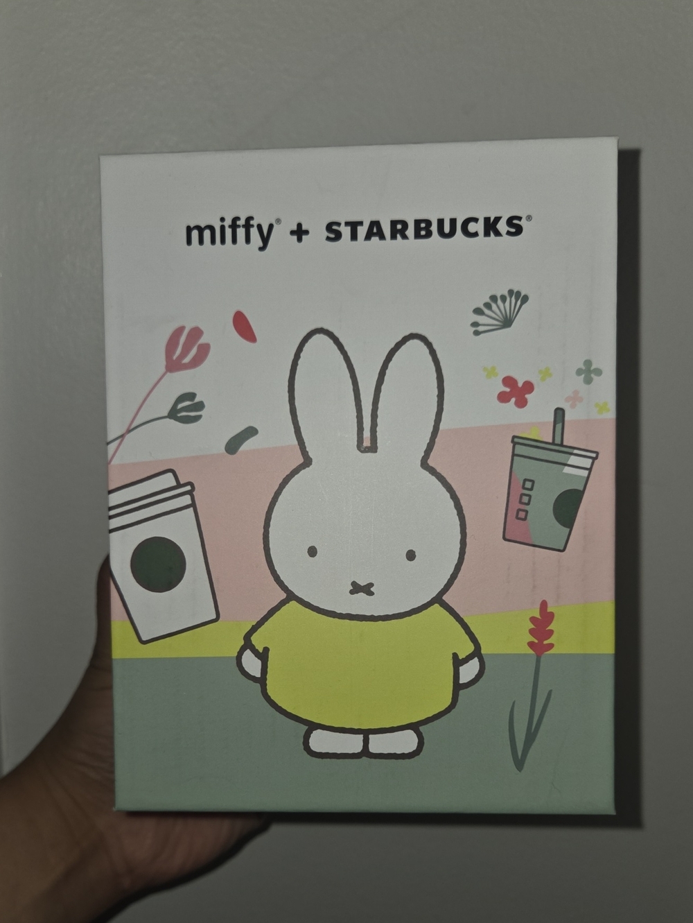 Starbucks x Miffy Pastel Canvas Art - Pink, Yellow & Green